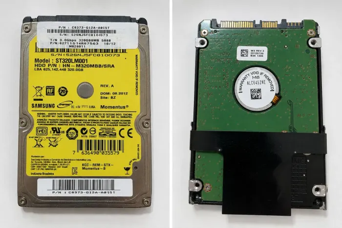 HD Samsung/Seagate Momentus 320GB SATA 2.5" para Notebook - Funcionando
