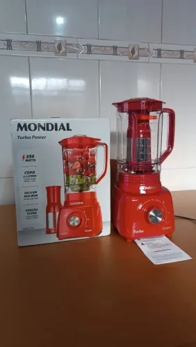 Liquidificador mondial turbo 550w 3 velocidades ( NOVO NA CAIXA ) GARANTIA DE 2 ANOS 