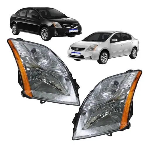 Par Farol Nissan Sentra Cromado Ambar 2010 2011 2012 2013 Ambos Lados