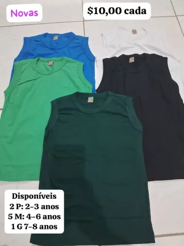 Camisetas infantis novas 10 cada