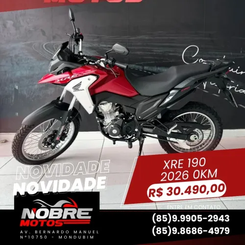 Honda Xre 190 2026/26 0km - Pronta Entrega