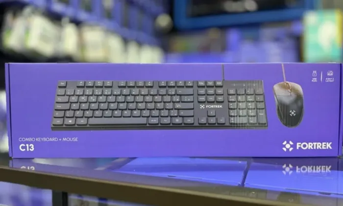 Teclado + Mouse C13 USB Fortrek<br>COMBO TECLADO + MOUSE C13 USB FORTREK