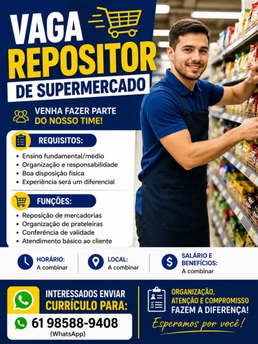 Repositor supermercado Vicente Pires 