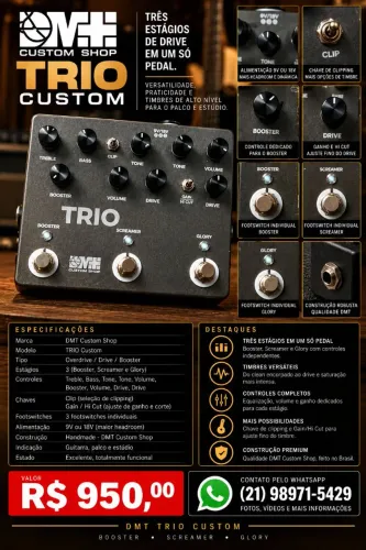 Pedal overdrive DMT Trio Custom