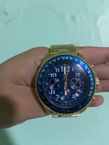 RELÓGIO MASCULINO CONSTANTIM CHRONOGRAPH GOLD BLUE G1560A