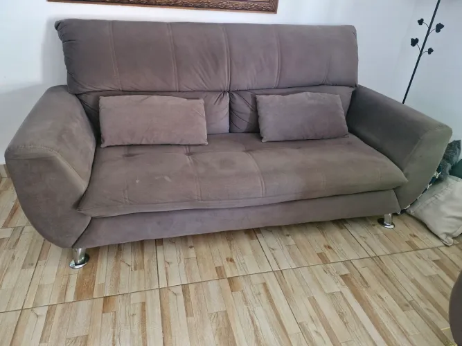 JOGO DE SOFÁ SUEDE PERFEITO ESTADO