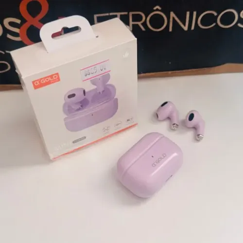 Fone de Ouvido Sem Fio Bluetooth Na Cor Lilás aGold FN-BA28