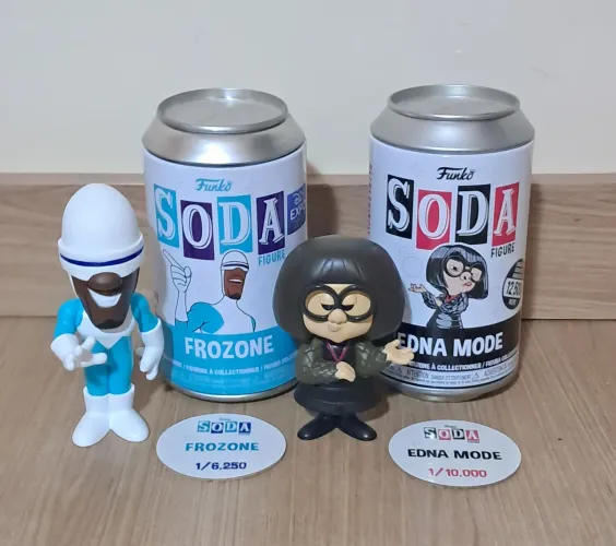 Funko Soda Edna Moda + Gelado kit Os Incríveis Disney