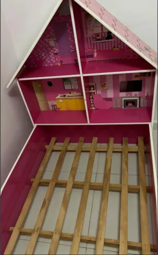 Cama Infantil Casinha Pink Ploc Da Marca Gelius Móveis.