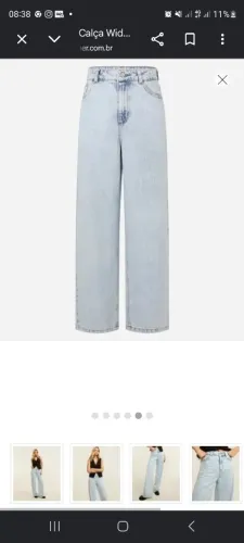 Calça jeans wideleg