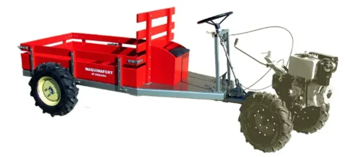 Motocultivador Toyama a Diesel + Carreta Agrícola com Direção