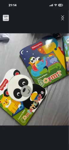 2 livros infantil fisherprice e 1 pop-up