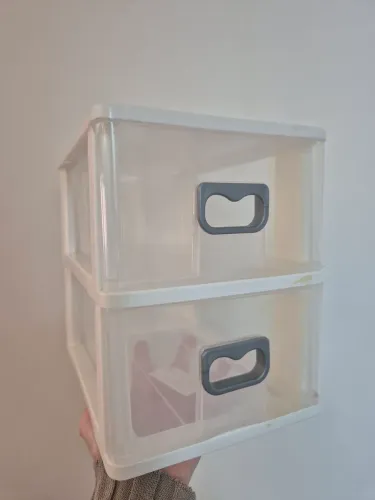 Organizador de mesa com 2 gavetas