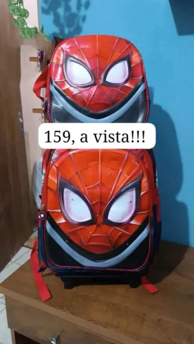 KIT DE MOCHILA ESCOLAR COM RODINHAS LANCHEIRA E ESTOJO NOVO 100, A VISTA!