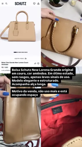Bolsa Schütz New Lorena Grande Original em couro