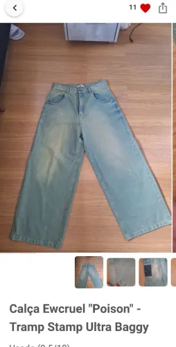 Calça Ewcruel Cruel Ultra Baggy Tramp Stamp "Poison"