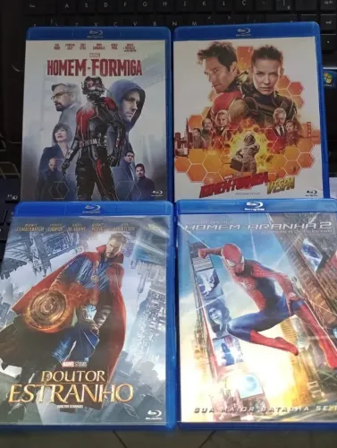 Lote 4 x Blu-Ray Homem-Formiga 1 e 2 + Doutor Estranho + Espetacular Homem-Aranha 2