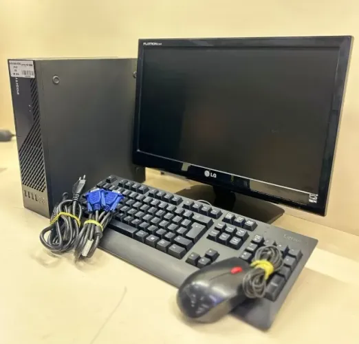 Computador completo + Mouse + Teclado + Monitor + Cabos
