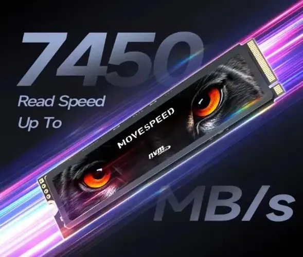 Ssd Nvme M.2 1Tb 4.0 Movespeed 7450mb/s PC e PS5 (novo/lacrado)