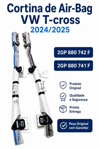 Air-Bag de Cortina do VW T-Cross 2024-2025