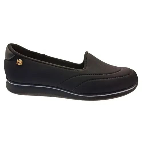 Sapato Casual Feminino Macio Lycra Viena Protec Modare Preto *745
