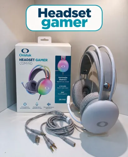 Headset Gamer Onistek com Fio RGB