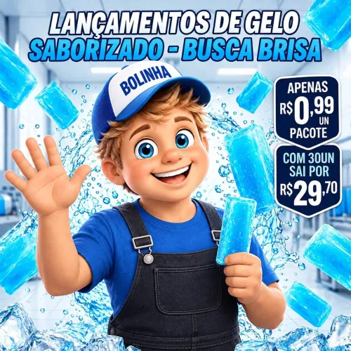 Gelo saborizado busca brisa