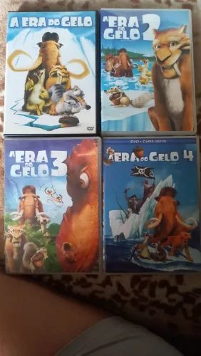 Dvd Coleção Colecionador Lote 4 DVDs A Era do Gelo (1, 2, 3 e 4) Original