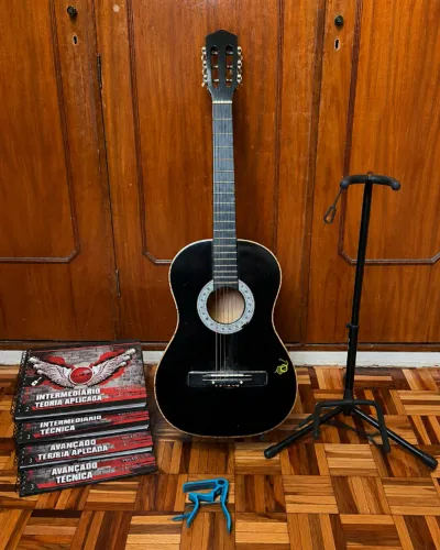 Kit Completo para Aprender Violão - Violão + Material Elite Musical + Acessórios