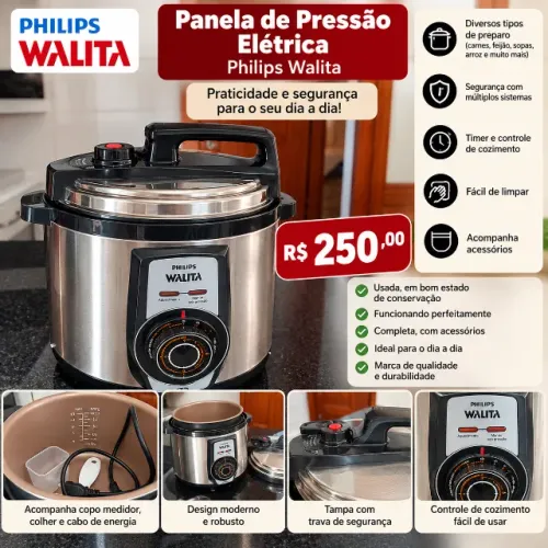 Panela de Pressão Elétrica Philips Walita