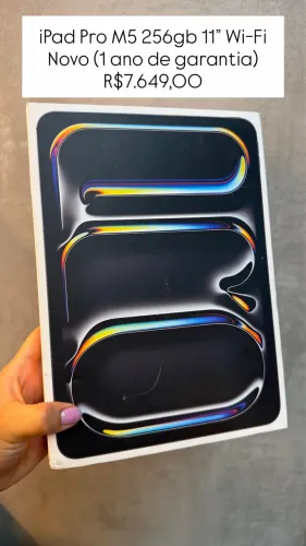 iPad Pro m5 256gb 11? Wifi Novo lacrado +Garantia (LOJA FÍSICA)