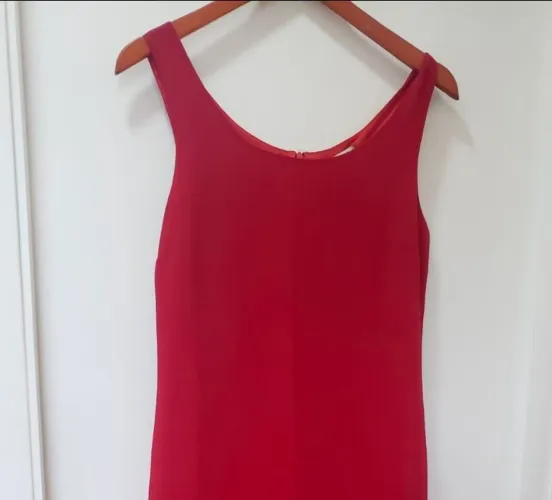 Vestido tubinho de festa longo de crepe Tam.M