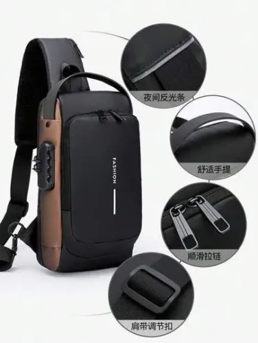Bolsa prova d'água transversal c/ código de segurança