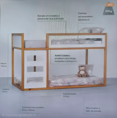 Beliche Montessoriano usado em excelente estado