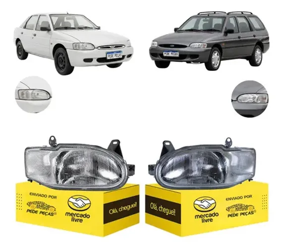 Par Farol Ford Escort 1997 1998 1999 2000 2001 2002 2003 Ambos Lados