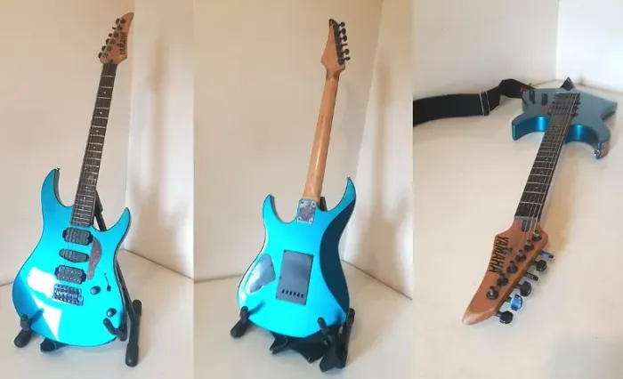 guitarra yamaha rgx e amplificador fender sidekick década de 90