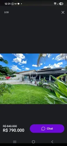 Casa de 3 quartos sozinha no lote de auto padrão com habits aceita financiamento da caixa