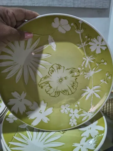Vende- 6 pratos grandes rasos e 6 pratos fundos e 1 jarra de vidro.