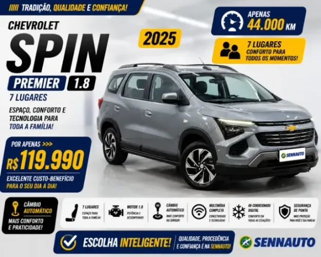 Chevrolet Spin Premier 1.8 8V Econo.flex 5P Aut. 2025
