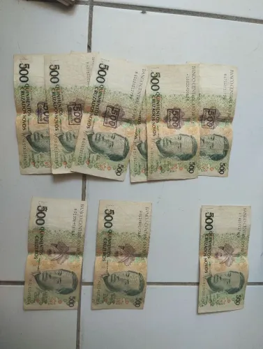 Cédula antiga 500 cruzados/cruzeiros