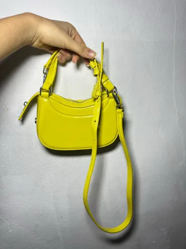 Bolsa Zara mini bag amarela 
