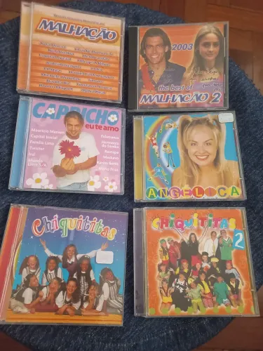 6 CDs: Malhação 1 e 2,Capricho(eu te amo),Angélica,Chiquititas 1 e 2.