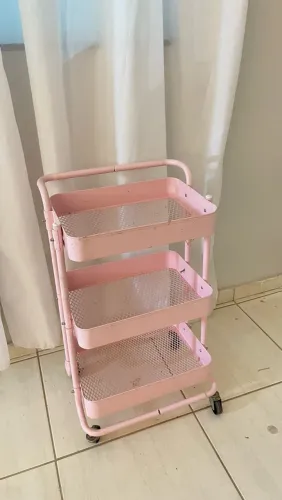 Vendo Carrinho auxiliar Rosa 4 Rodinhas