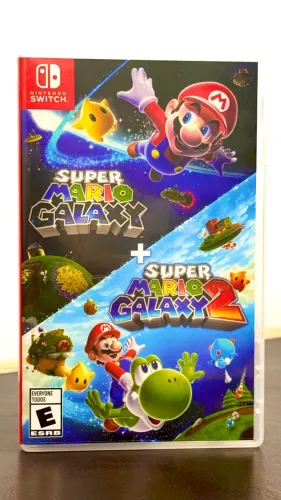 Super Mario Galaxy + Super Mario Galaxy 2 - 2 Jogos no Mesmo Cartão - Mídia Física
