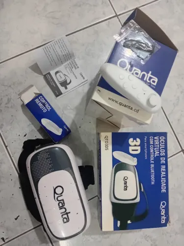ÓCULOS DE REALIDADE VIRTUAL 3D QUANTA QTO3D5 + CONTROLE BLUETOOTH R$ 150