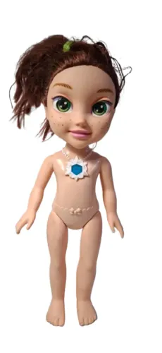 Boneca Princesa Anna Frozen Criança 33cm - Com Colar de Cristal (Musical/Luz)