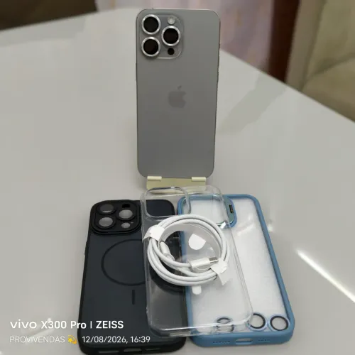 IPHONE 15 PRO MAX 256GB E-SIM SEM DETALHES CARREGADOR E CASES DE BRINDE ACT OLX PAY PROVI.