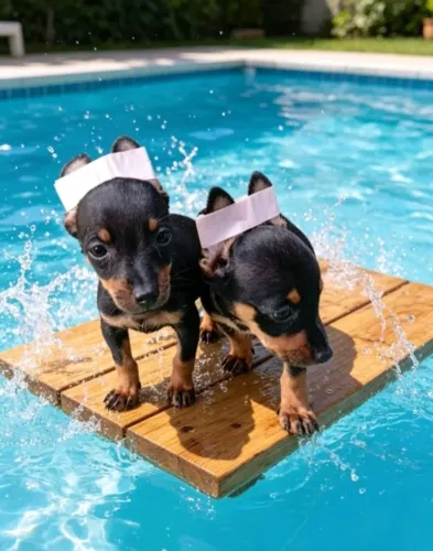 Pinscher Pequeno e Amorosa