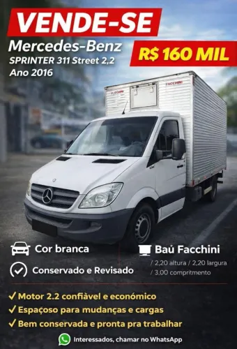 Sprinter Baú 2016 311 CDI Street