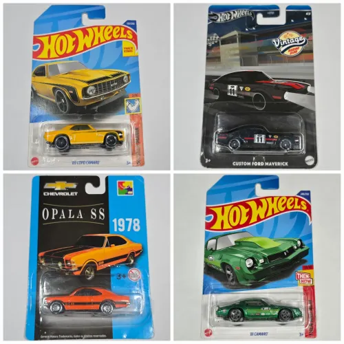 Lote 3 Hot Wheels + 1 CKS - Muscle Cars - Maverick, Opala, Copo Camaro, '81 Camaro
